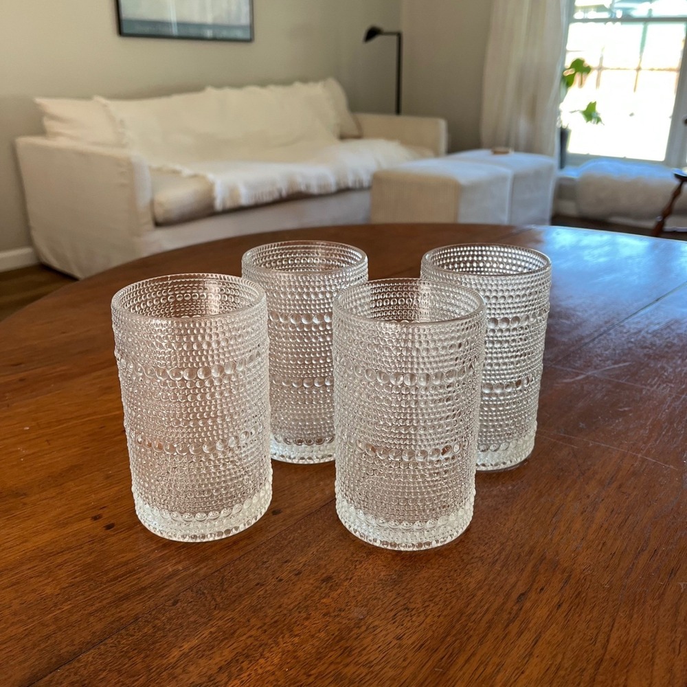 Hobnail Beaded Drinking Glasses (Set of 4)